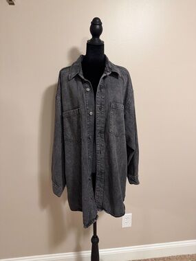 H&M oversized featherweight denim shirt